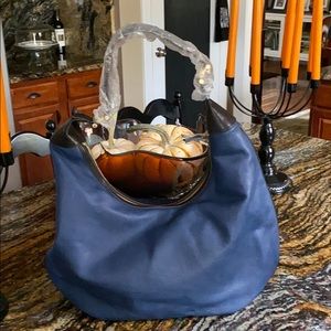 India Hicks NEW Isabella Navy Blue Hobo Bag